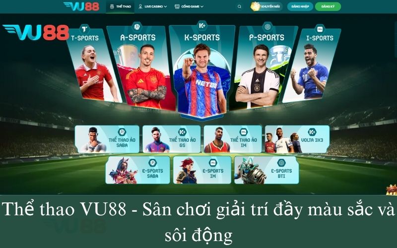 Thể thao VU88 - Sân chơi giải trí đầy màu sắc và sôi động